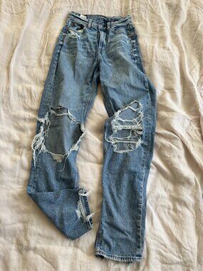 American Eagle Strigid Highest Rise Baggy Straight 000